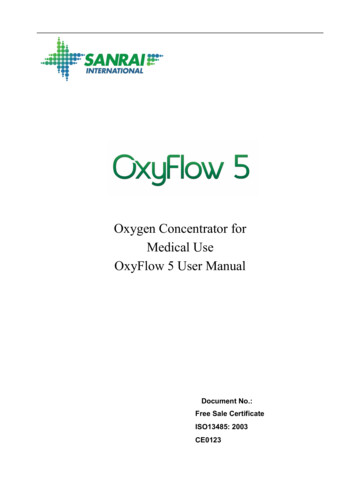 Oxygen Concentrator For Medical Use OxyFlow 5 User Manual