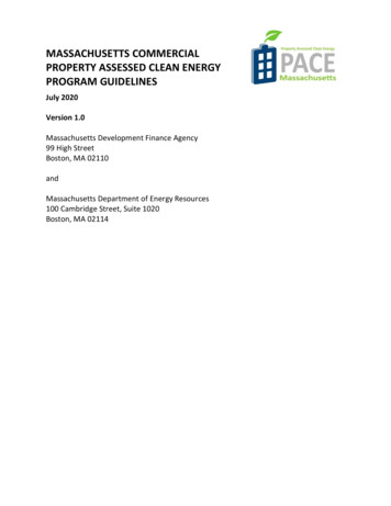 Massachusetts Commercial Property Assessed Clean Energy Program Guidelines