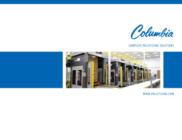 TABLE OF CONTENTS - Columbia Palletizing