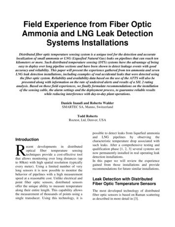 Field Experience From Fiber Optic Ammonia And LNG Leak Detection .