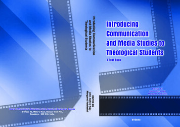 Introducing Communication And Media Studies To Theological Students