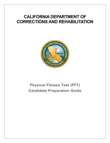 Physical Fitness Test (PFT) Candidate Preparation Guide