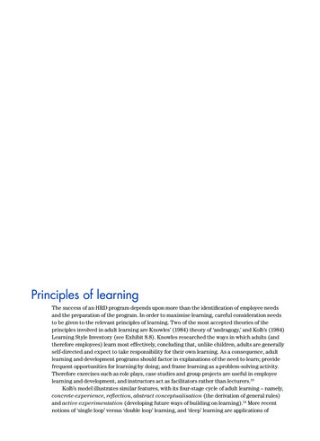 Principles Of Learning - Cengage