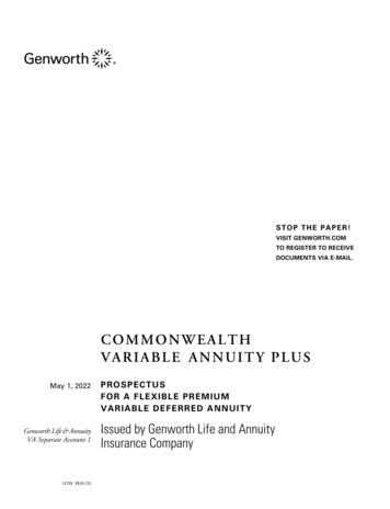 Commonwealth Variable Annuity Plus