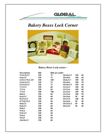 Bakery Boxes Lock Corner - Global Paper