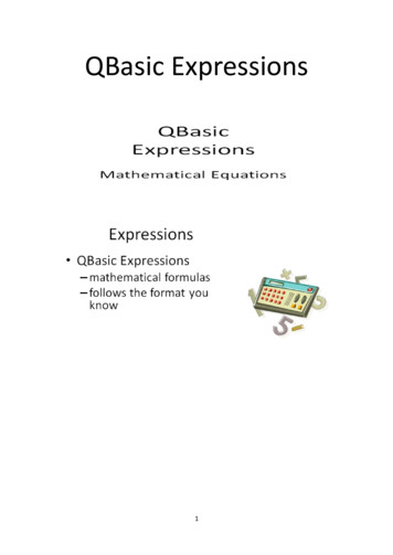 QBasic Expressions - University Of Technology, Iraq