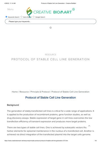 Protocol Of Stable Cell Line Generation