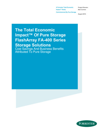 The Total Economic Of Pure Storage FlashArray FA-400 Series Storage .