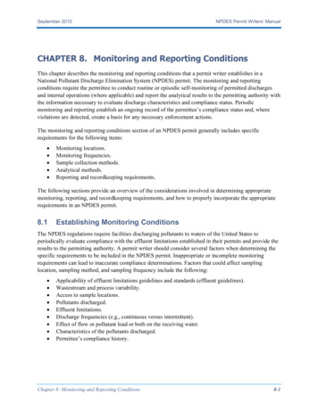 CHAPTER 8. Monitoring And Reporting Conditions - US EPA