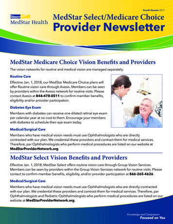 Fourth Quarter MedStar Select/Medicare Choice Provider Newsletter
