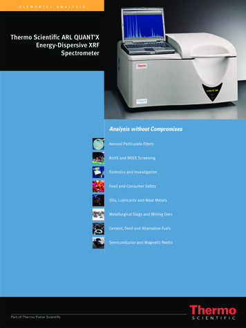 Thermo Scientiﬁc ARL QUANT'X Energy-Dispersive XRF Spectrometer