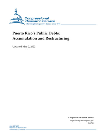 Puerto Rico's Public Debts: Accumulation And Restructuring