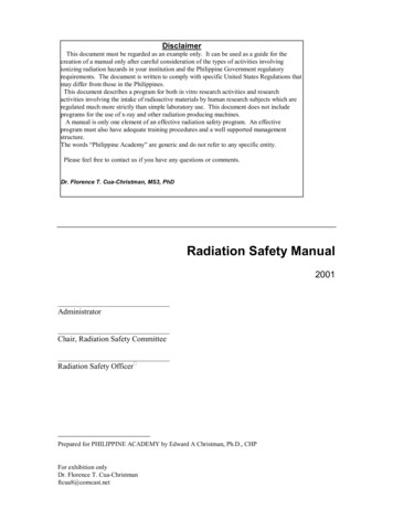 Radiation Safety Manual - Webs