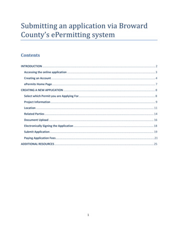 Submitting An Application Via Broward County S EPermitting System