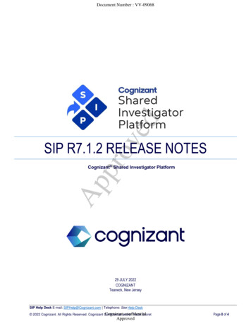 SIP R7.1.2 RELEASE NOTES - Shared Investigator