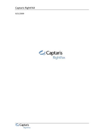 User Manual For Captaris RightFax Module - Ricoh USA