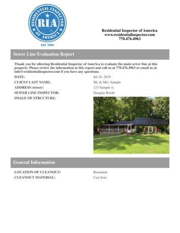 Sewer Line Evaluation Report