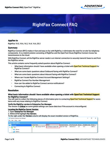 RightFax Connect FAQ