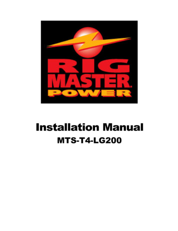 Installation Manual - RigMaster Power