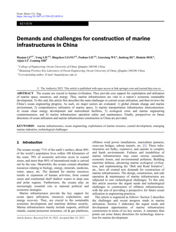 Demands And Challenges For Construction Of Marine Infrastructures In China