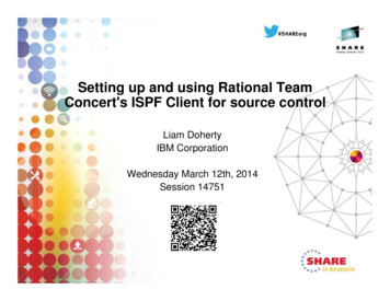 Setting Up And Using Rational Team Concert's ISPF Client For . - SHARE
