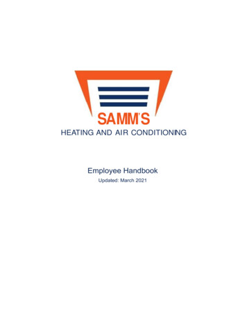 HEATING AND AIR CONDITIONING Employee Handbook