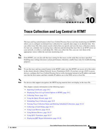Trace Collection And Log Central In RTMT - Cisco