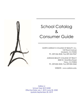 School Catalog Consumer Guide - Adrian's Beauty Colleges
