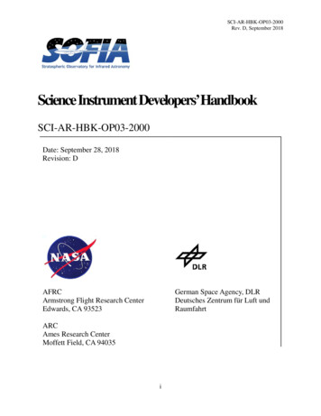 Science Instrument Developers' Handbook - USRA