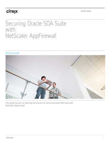Securing Oracle SOA Suite With NetScaler AppFirewall - Citrix