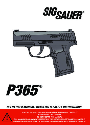 Sig Sauer P365 Owners Manual - M*CARBO