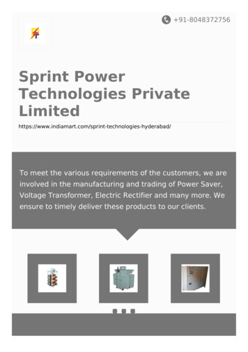 Sprint Power Technologies Private Limited