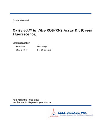 OxiSelect In Vitro ROS/RNS Assay Kit (Green Fluorescence)