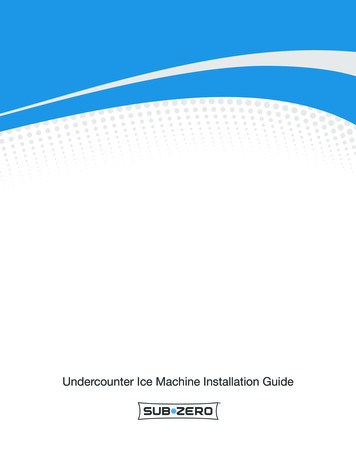 Undercounter Ice Machine Installation Guide