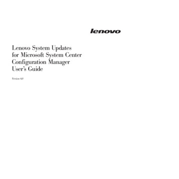 Lenovo System Updates For Configuration Manager, V6.0 User's Guide