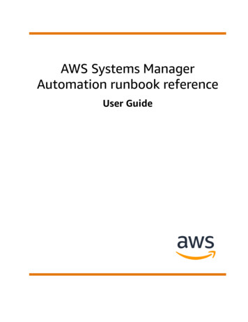 AWS Systems Manager Automation Runbook Reference - User Guide