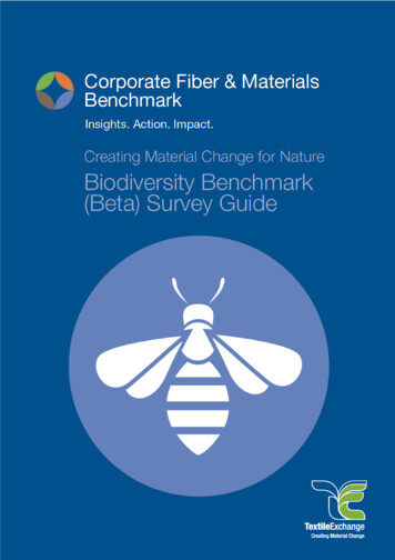 Biodiversity Benchmark (Beta) Survey Guide BM-P Overview - Textile Exchange