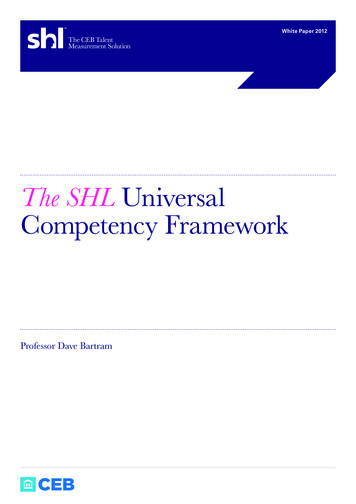 White Paper - The SHL Universal Competency Framework