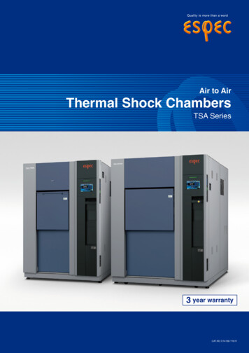 Air To Air Thermal Shock Chambers - ESPEC