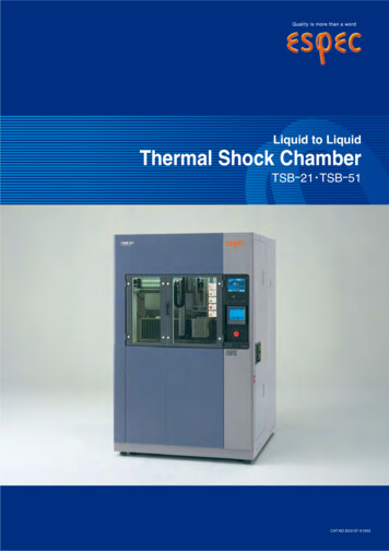 Liquid To Liquid Thermal Shock Chamber - ESPEC Europe