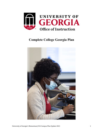 Complete College Georgia Plan