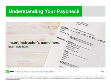 Understanding Your Paycheck Slides 02 - TD Bank