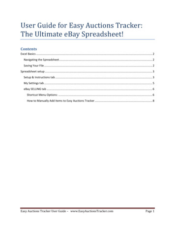 User Guide For Easy Auctions Tracker: The Ultimate EBay Spreadsheet!