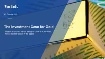 The Investment Case For Gold - VanEck