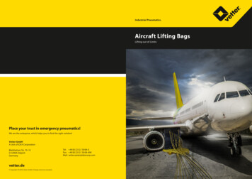 Aircraft Lifting Bags - Vetter GmbH