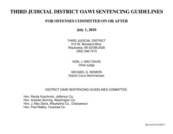 THIRD JUDICIAL DISTRICT OAWI SENTENCING GUIDELINES - Wisbar