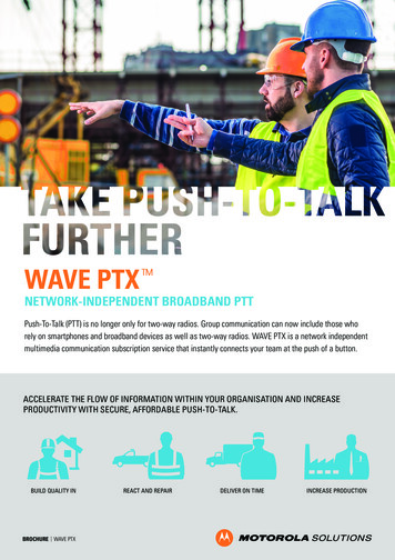 WAVE PTX Brochure - Motorola Solutions
