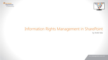 Information Rights Management In SharePoint