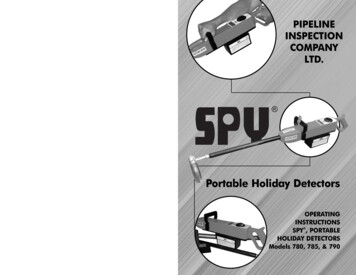 Portable Holiday Detectors LTD. PIPELINE - SPY Pipeline Inspection Company
