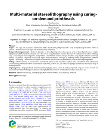 Multi-materialstereolithographyusingcuring- On-demandprintheads